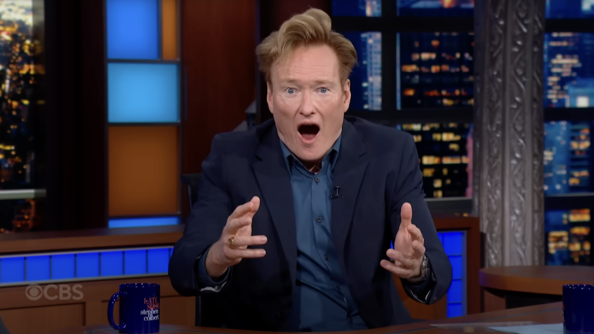 Conan O'Brien's interview with Stephen Colbert is 23 minutes of beautiful chaos